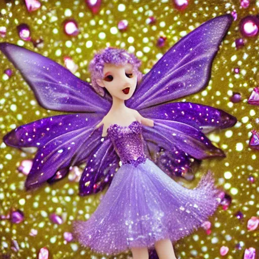 Image similar to dress, light cloth, gems, ultra high detailed, fairy, glitter, floating, dreamy, pink, purple, photo, art,