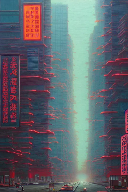 Image similar to downtown tokyo in a redwood solar punk vision, oil on canvas by klaus burgle, simon stalenhag, ultra - realistic 3 d depth shading