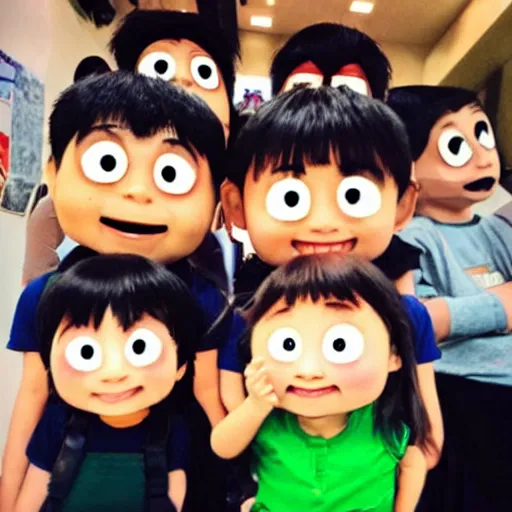 Prompt: crayon shinchan photograph in real life