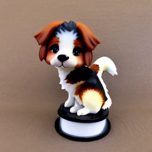 Image similar to chibi australian shepherd anime figurine