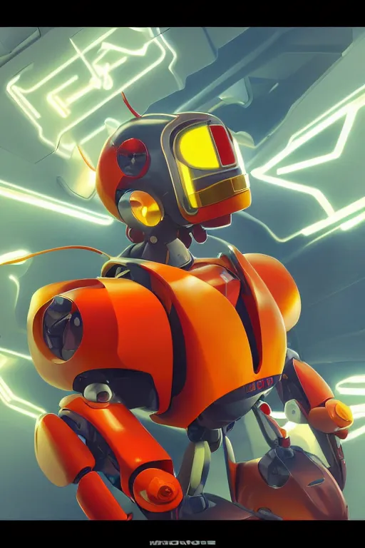 Image similar to metabots medabots medarotto medarot robot minimalist comics helmet mask neon cybereye, behance hd by jesper ejsing, by rhads, makoto shinkai and lois van baarle, ilya kuvshinov, rossdraws global illumination ray tracing hdr radiating a glowing aura