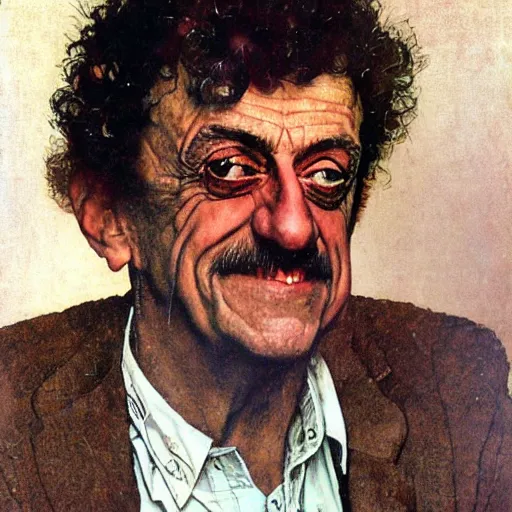 Image similar to portrait of kurt vonnegut, by norman rockwell