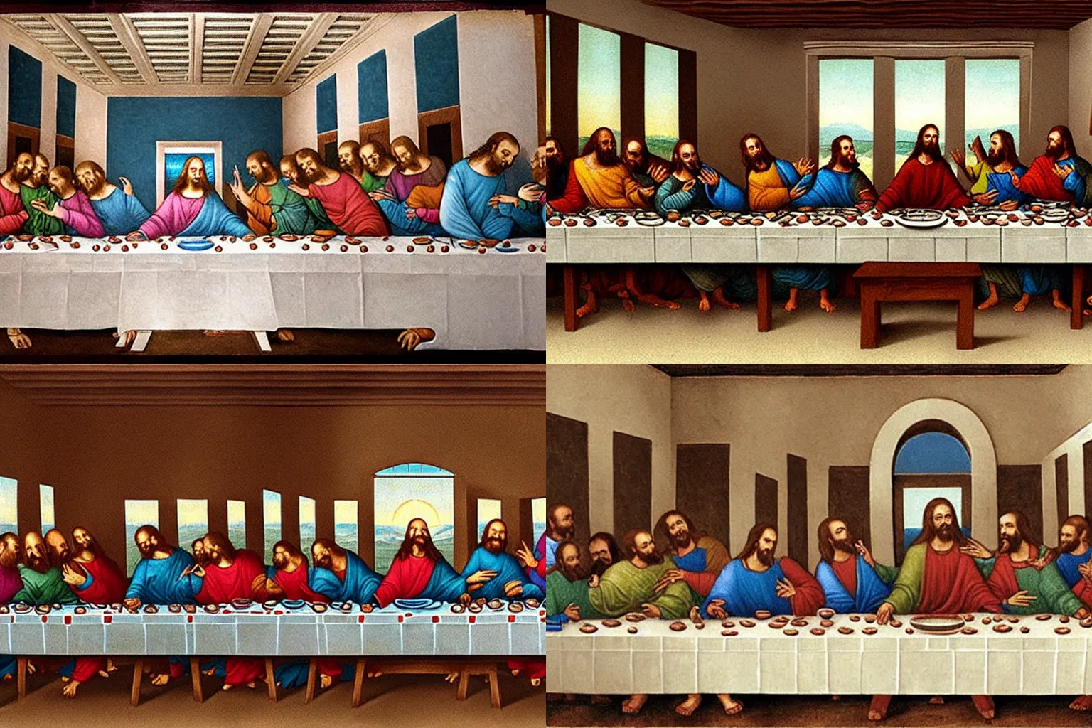 Prompt: The Last Supper but all the disciples are cenobites