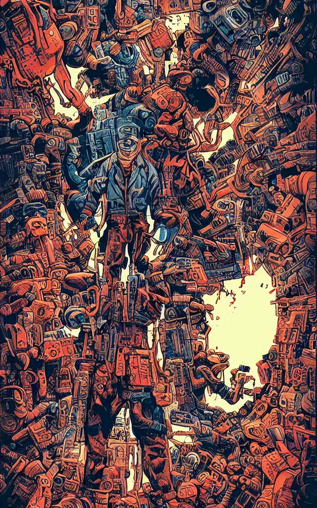 Image similar to the thing 1 9 8 2 movie poster, in the style of james jean and laurie greasley, dynamic composition, dramatic lighting, hyper - realistic, ultra detailed, creepy