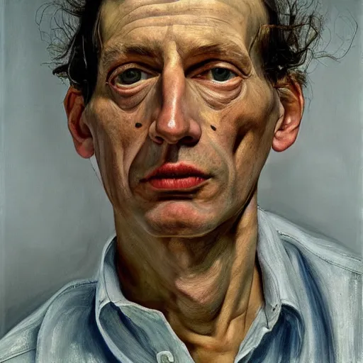 Prompt: high quality high detail painting by lucian freud, hd, super skinny face, photorealistic lighting