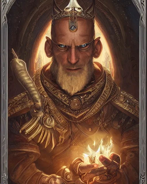 Image similar to digital painting of an otomitl by filipe pagliuso and justin gerard, symmetric, fantasy, detailed, intricate, portrait, sharp focus, tarot card, handsome, gwent