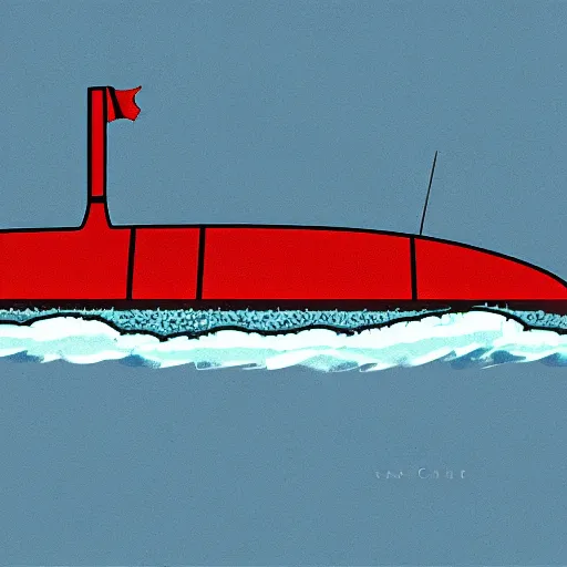 Prompt: illustration of a submarine