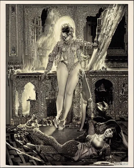 Image similar to tuesday weld visits the taj mahal by virgil finlay and gil elvgren