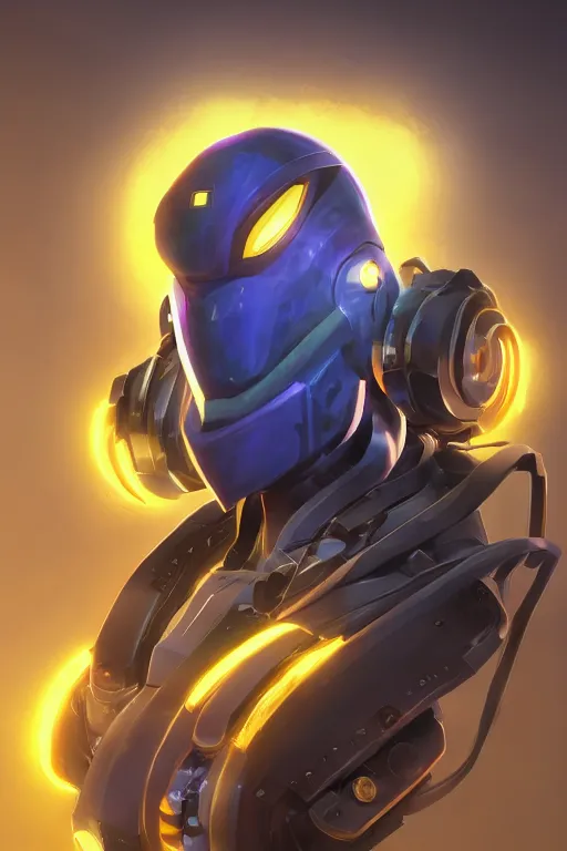 Image similar to epic mask helmet robot ninja portrait stylized as fornite style game design fanart by concept artist gervasio canda, behance hd by jesper ejsing, by rhads, makoto shinkai and lois van baarle, ilya kuvshinov, rossdraws global illumination radiating a glowing aura global illumination ray tracing hdr render in unreal engine 5