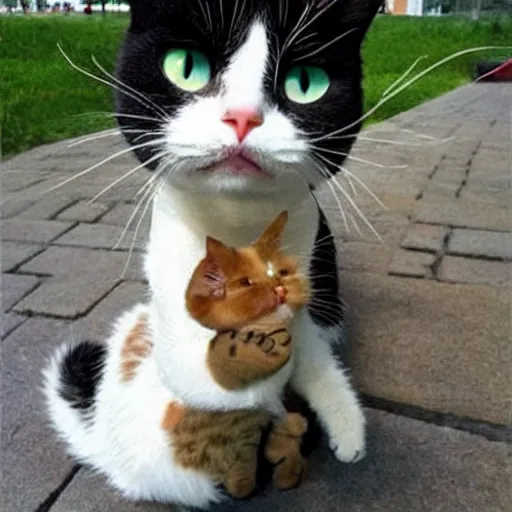 Image similar to the funniest cat ever, so funny, funny face, funny life, funny cat