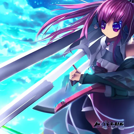 Prompt: anime girls epic battle sword digital art trending on art station 8 k epic scenery explosions perfect drawing