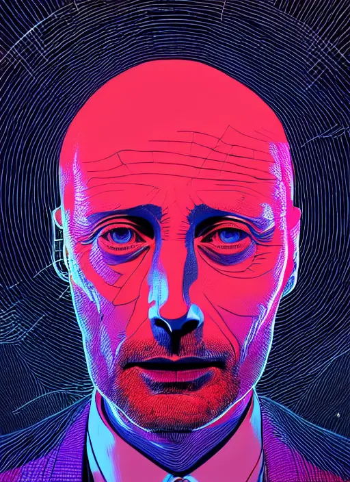 Prompt: symmetry!! stunning portrait of mads mikkelsen in a suit, by victo ngai, kilian eng vibrant colors, dynamic lighting, digital art, winning award masterpiece, fantastically beautiful, illustration, aestheticly inspired by beksinski and dan mumford, upscale with simon stalenhag work, artstation, 8 k