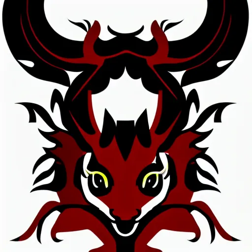 Image similar to vector art of welsh dragon and panda mixed, intercrossed, chimera, adobe illustrator