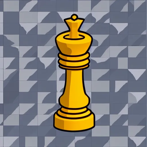 Image similar to queen chess piece, isometric