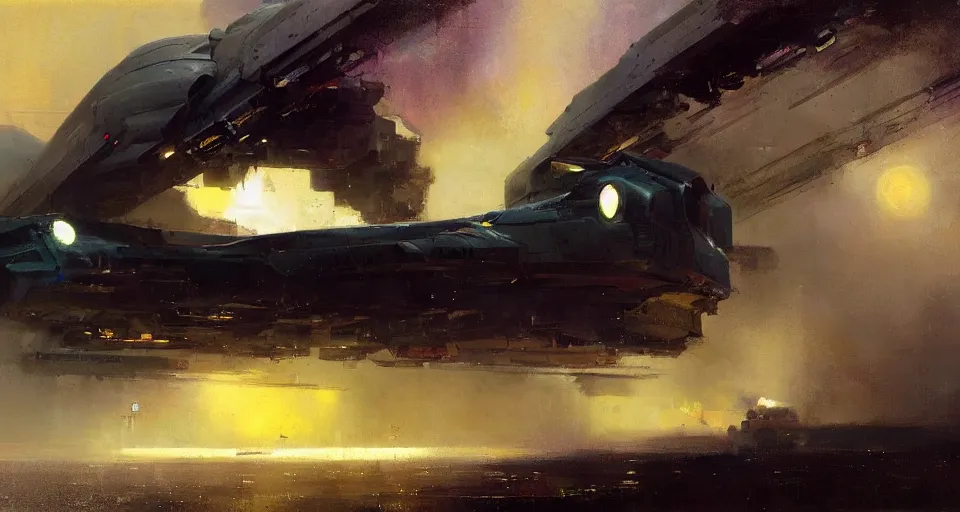 Image similar to spaceship, by jeremy mann, john harris.