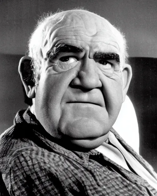 Prompt: Young Ed Asner starring as Ben Grimm, The Thing from The Fantastic Four Movie, Color, Modern