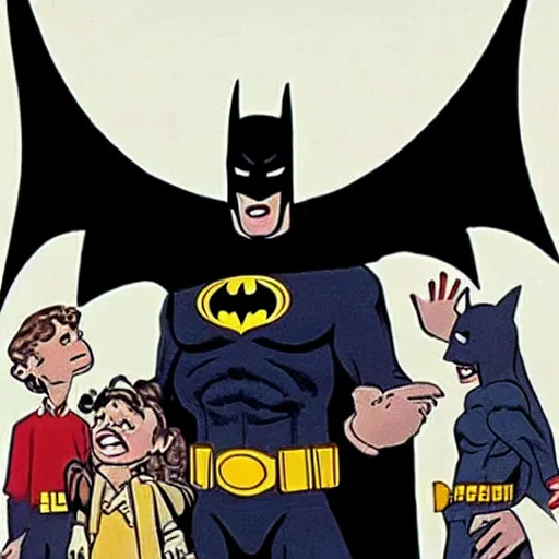 Image similar to batman telling bad jokes