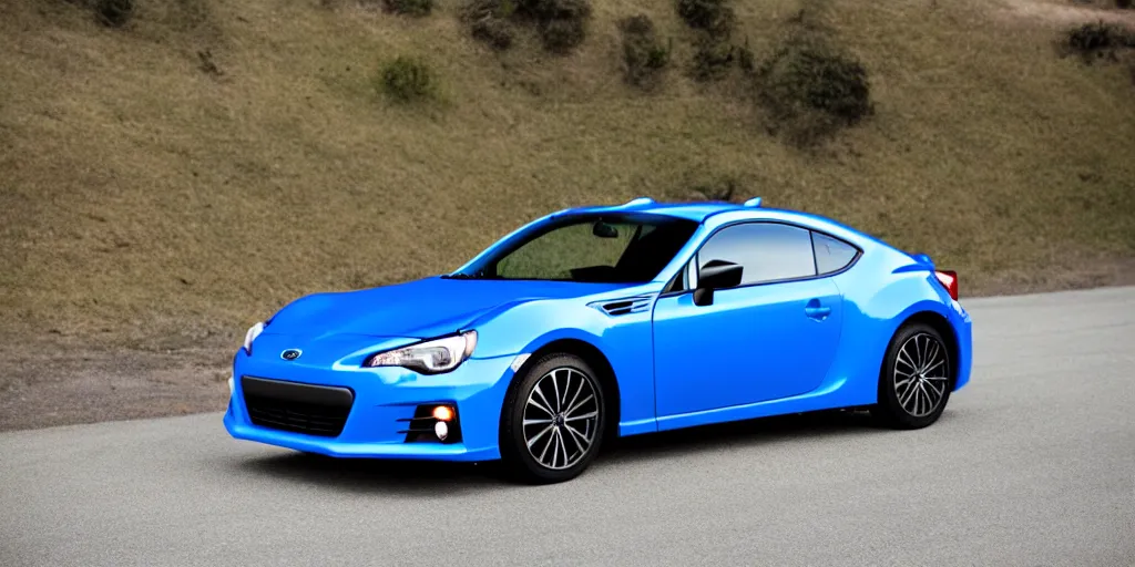 Prompt: cell - shaded blue subaru brz