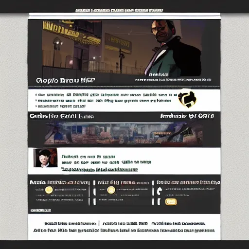 Prompt: website design for a gta roleplay project