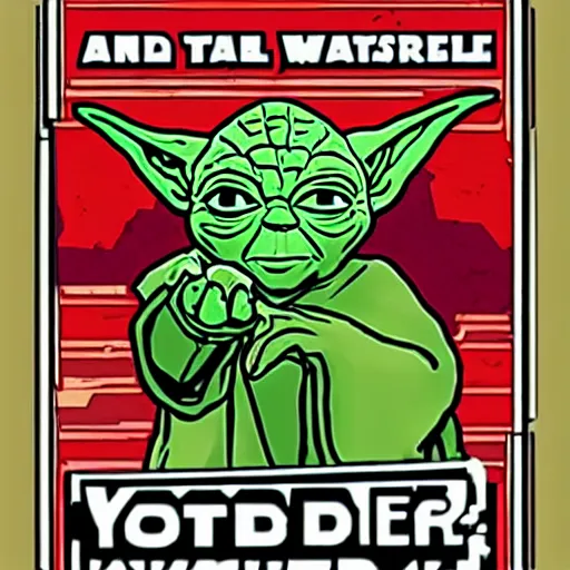 Prompt: yoda, borderland style