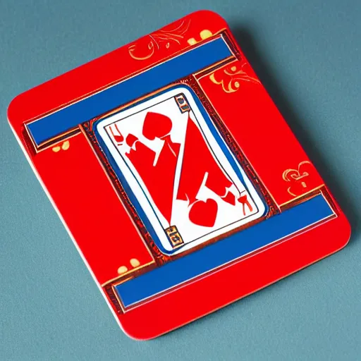 Image similar to playing card back, rider back, square, blue