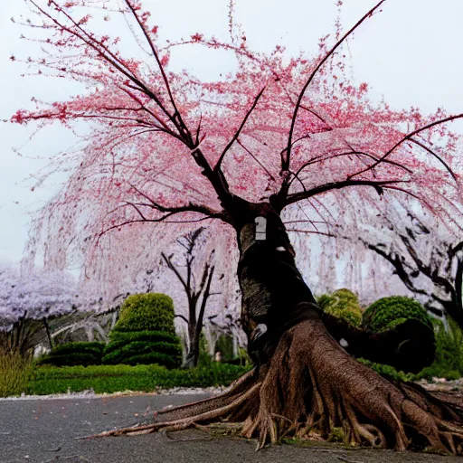 Image similar to fallen sakura tree