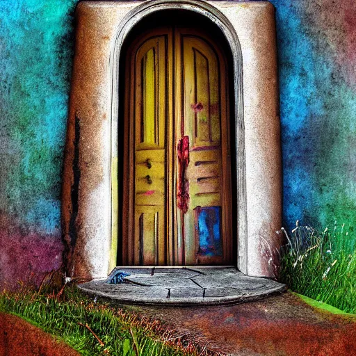 Image similar to Meadow. Ornate doorway with a portal to another dimension. Mixed media, Digital Art and AF-S NIKKOR 10-200mm F2.8G ED.