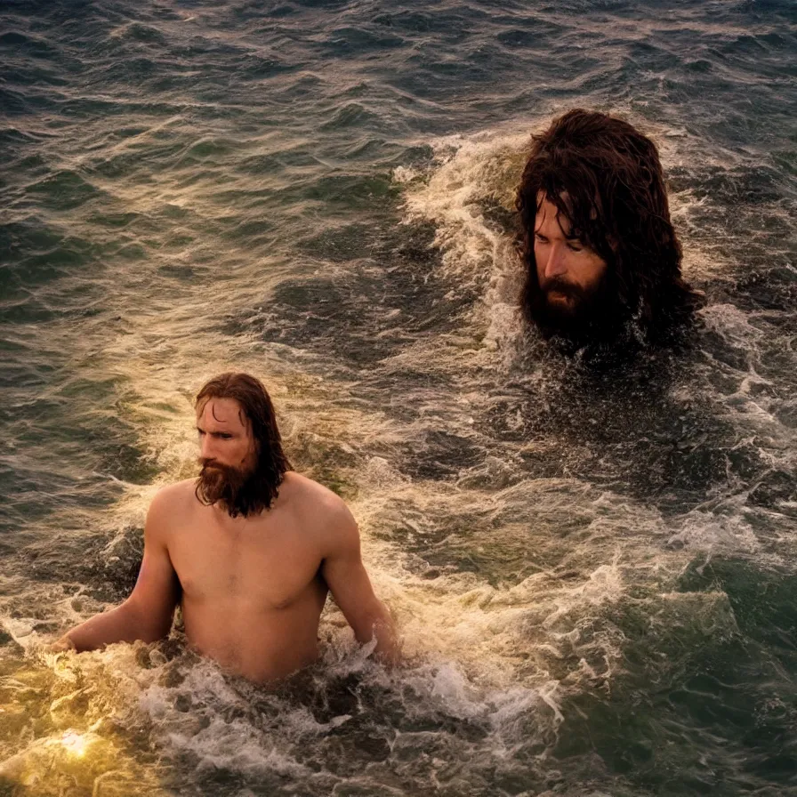 Prompt: Sea Jesus, National Geographic, photo, HD, 8k