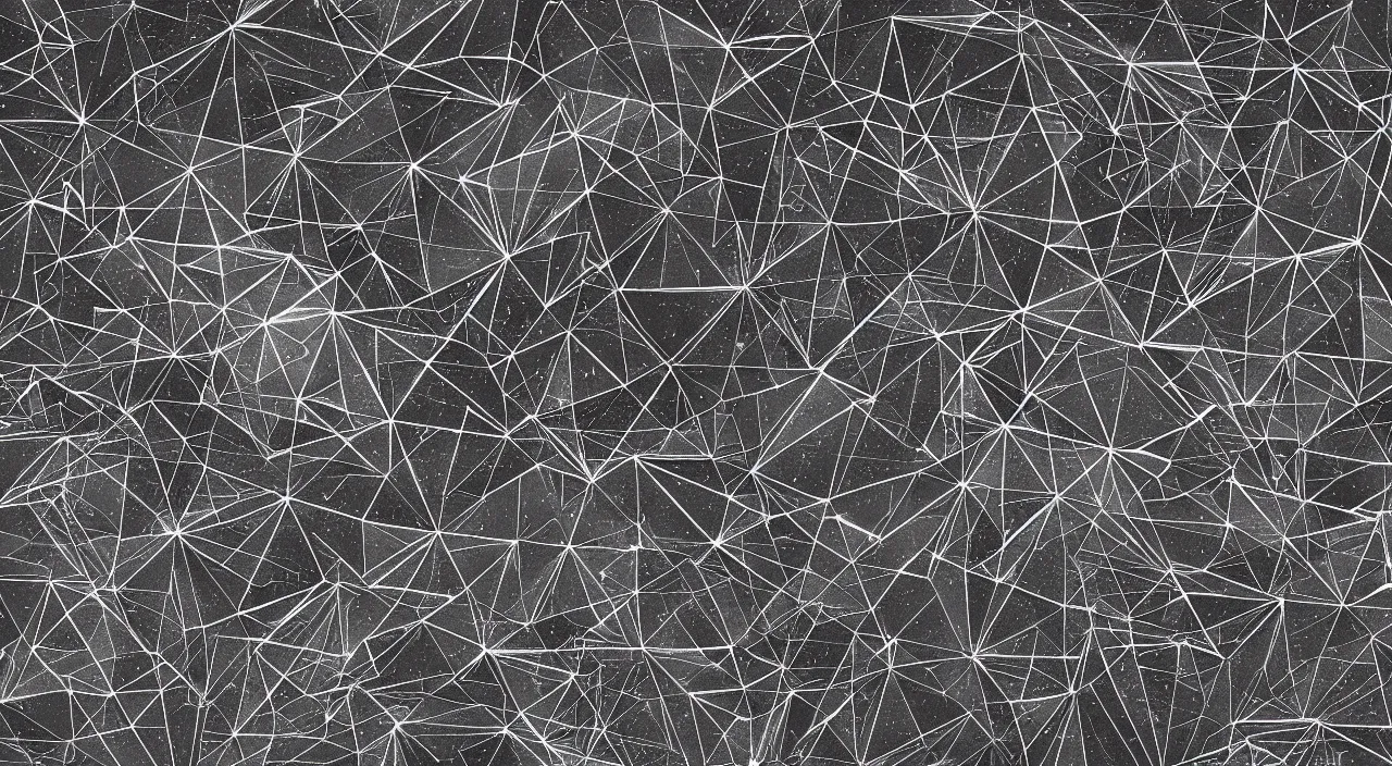 Prompt: a gray scale explosion of triangles in space, high detail, digital art