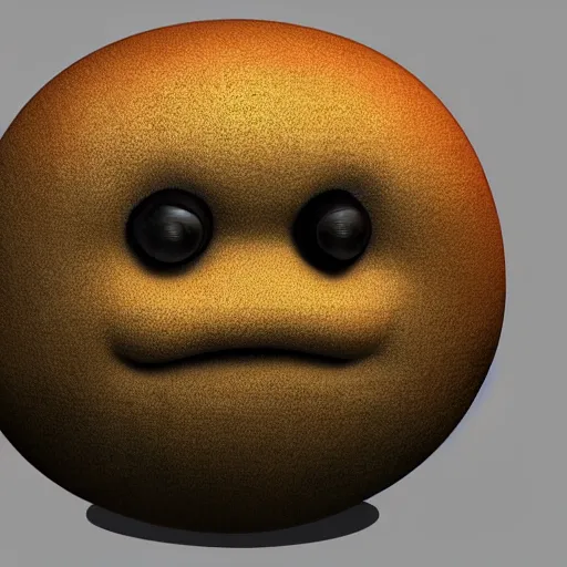 Prompt: sad blob with a detailed face, 3 d render, rendered lighting