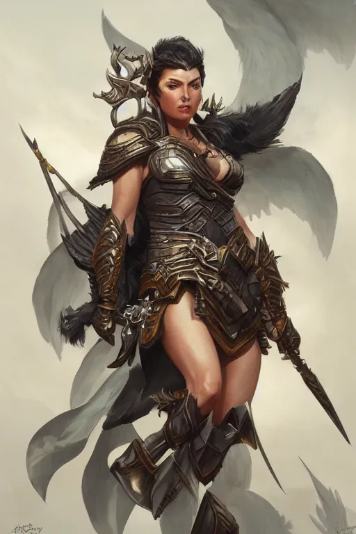 Image similar to amazon valkyrie athena, d & d, fantasy, portrait, highly detailed, headshot, digital painting, trending on artstation, concept art, sharp focus, illustration, art by artgerm and greg rutkowski and magali villeneuve