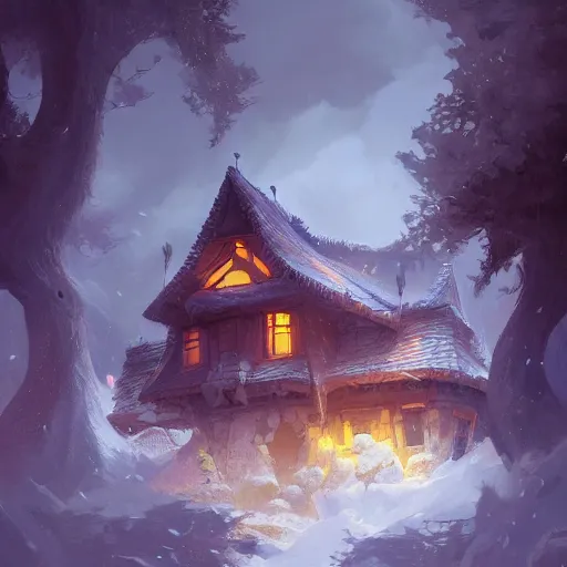 Prompt: highly detailed digital art of a fantasy house, trending on artstation, by andreas rocha, by greg rutkowski, 4k