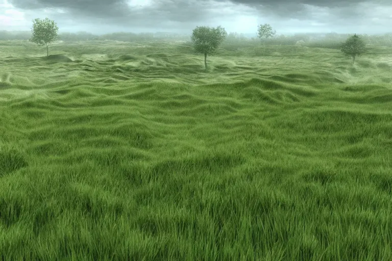 Prompt: a grass land and a city underconstruction, 4 k, 8 k, photorealistic landscape, landscape imagery, 4 k luminous lighting, volumetric lighting,