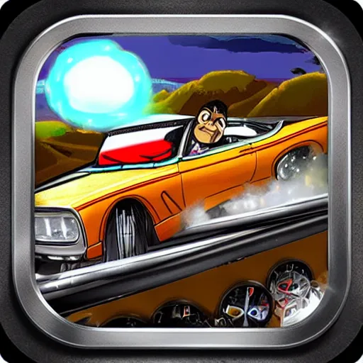 Prompt: old school 2 d car game