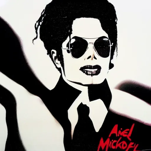 Image similar to Michael Jackson in the style of Andy Warhol