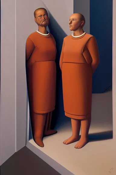 Image similar to oil painting by george tooker