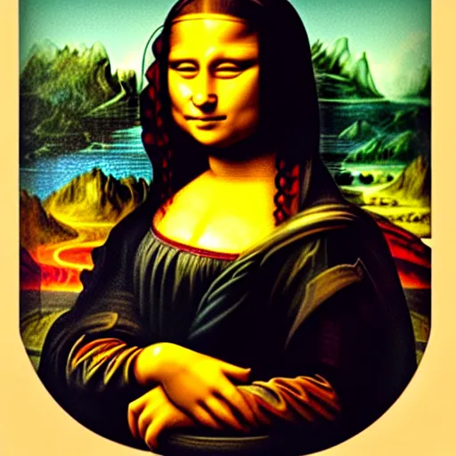 Image similar to a beautiful black girl like Mona lisa