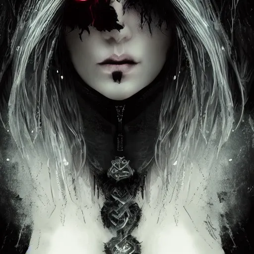 Image similar to kerli koiv, gothic, darkwave, darksynth character portrait, sharp, digital matte painting, anime key art by luis royo, greg rutkowski, wlop, dramatic lighting, trending on artstation