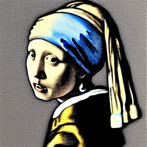 Image similar to “a pencil drawing of an ear with a pearl earring, melancholic”