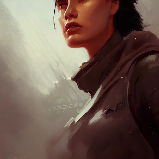 Image similar to portrait of a woman by greg rutkowski, marla fett, samoan features, straight black hair, tall and slender, star wars expanded universe, she is about 2 0 years old, wearing tactical gear, digital painting, artstation, concept art, smooth, sharp foccus ilustration, artstation hq