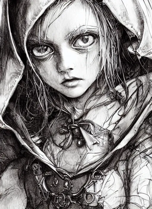 Image similar to portrait, Gorgeous Little red riding hood at a rave, watercolor, dramatic lighting, cinematic, establishing shot, extremly high detail, foto realistic, cinematic lighting, pen and ink, intricate line drawings, by Yoshitaka Amano, Ruan Jia, Kentaro Miura, Artgerm, post processed, concept art, artstation, matte painting, style by eddie mendoza, raphael lacoste, alex ross