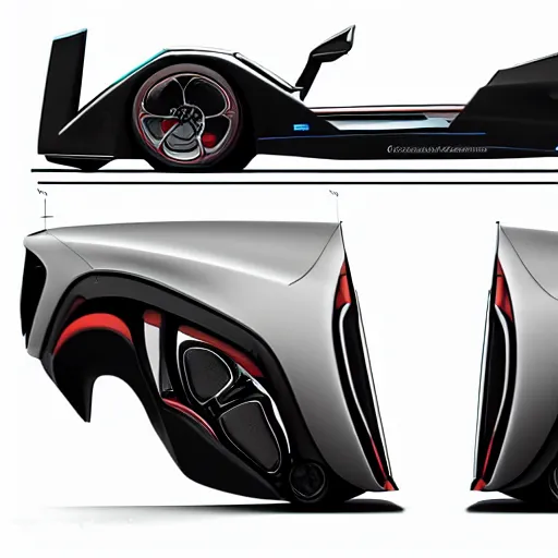 Image similar to front and back full body full height, h. r. giger supercar, ergonomic, simple. 8 5 mm, super high resolution photo. front and rear. prize winning engineering diagram.