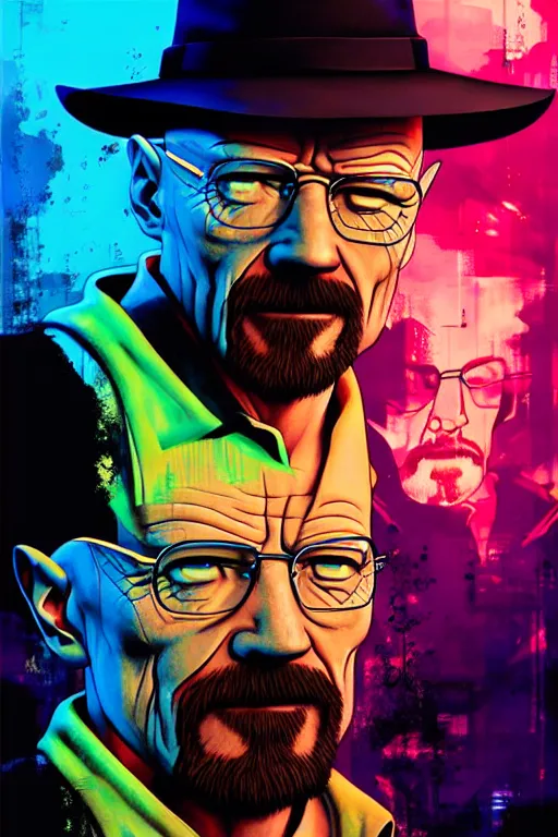 Image similar to character art by liam wong, walter white, absolute chad