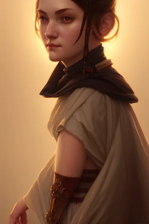 Image similar to a portrait of an Rogue, illustration, soft lighting, soft details, painting oil on canvas by Edmund Blair Leighton and Charlie Bowater octane render trending on artstation d&d characters, 4k, 8k, HD