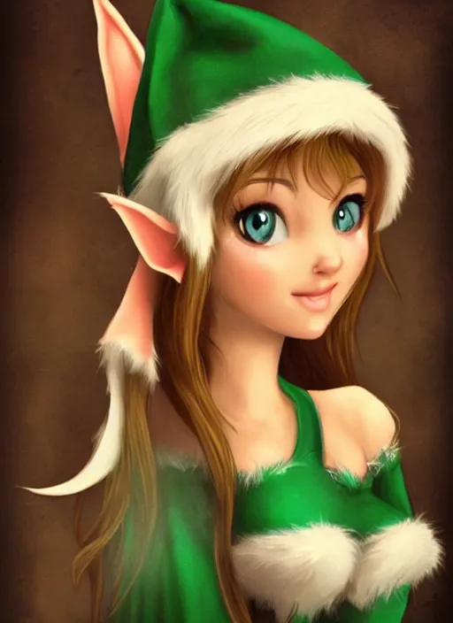 Prompt: very cute elf girl portrait, cinematic