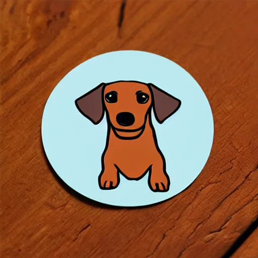 Prompt: cute dachshund sticker