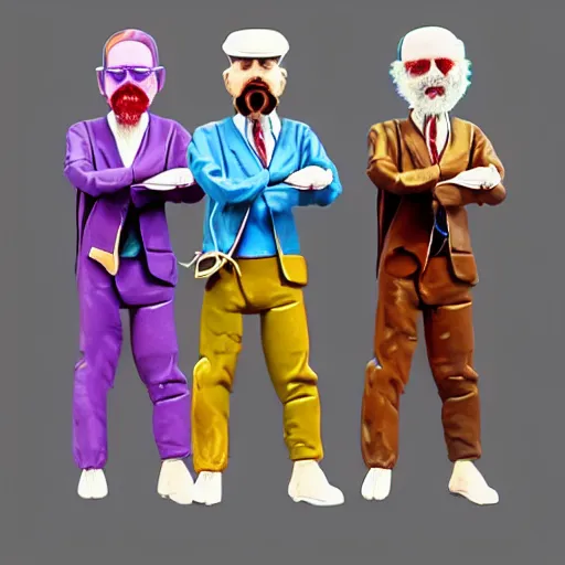 Image similar to nils bohr cosplay werner heisenberg, stop motion vinyl action figure, plastic, toy, butcher billy style