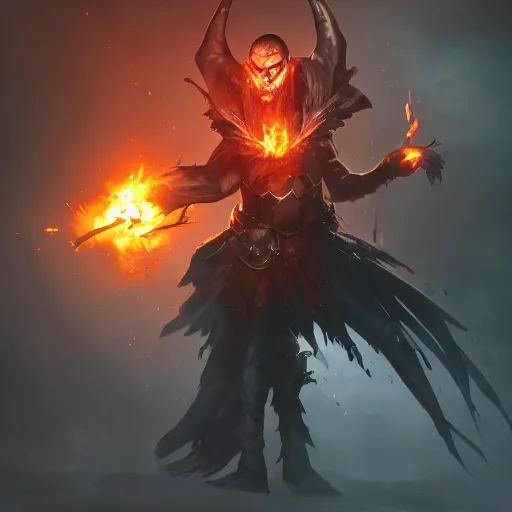 Image similar to an evil mage with burning eyes in a fighting pose casting a dark spell, character splash art, dynamic, action pose, digital painting, WLOP, trending on artstation, 8k, epic composition, highly detailed, sharp focus