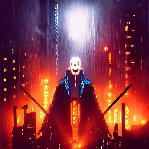 Image similar to sans in blade runner