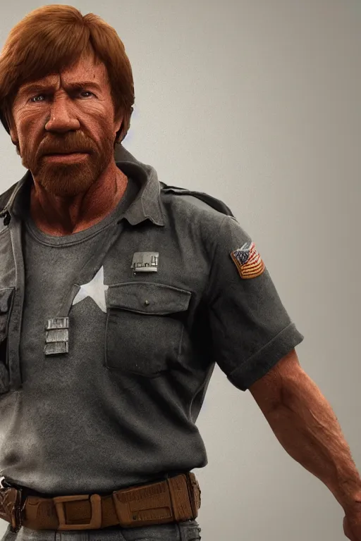 Image similar to Chuck Norris, concept art, artstation, octane, 3D render